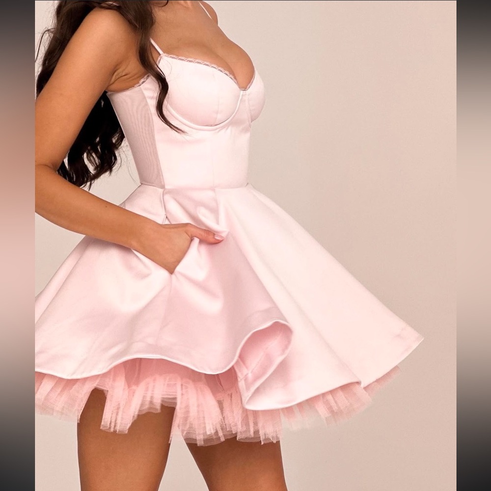 House of CB Minimoiselle Dress Ballerina Pink Tulle Mini Dress M - Picture 6 of 14